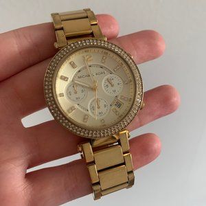 Michael Kors Women's Parker Chronograph Gold-Tone